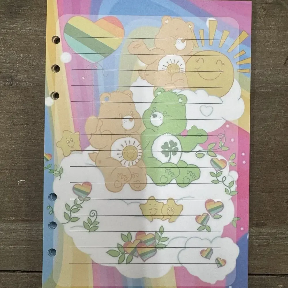 Care Bear Size A5 Refill Stationery Paper (50 sheets)